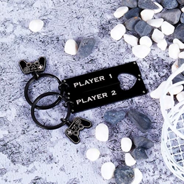 Gamer Couple Keychain - Player 1 & 2 Matching Gift