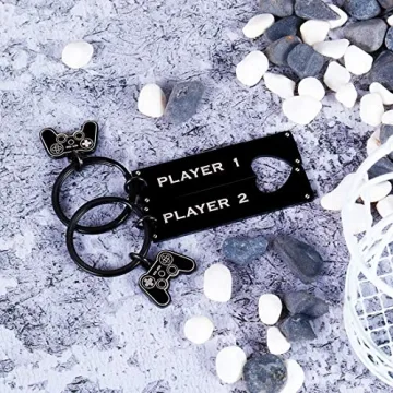 Gamer Couple Keychain - Player 1 & 2 Matching Gift