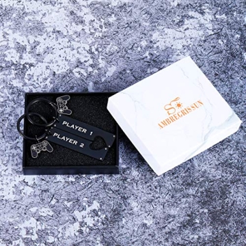 Gamer Couple Keychain - Player 1 & 2 Matching Gift