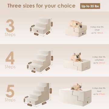 Sturdy EHEYCIGA Dog Stairs for Small Dogs 4-Step