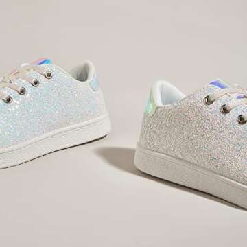 Lucky Step Glitter Sneakers for Women - Stylish & Comfortable