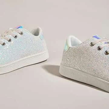 Lucky Step Glitter Sneakers for Women - Stylish & Comfortable