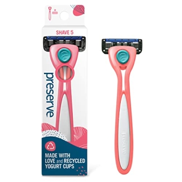 Preserve Shave 5 Razor Recycled Coral Pink Eco-Friendly