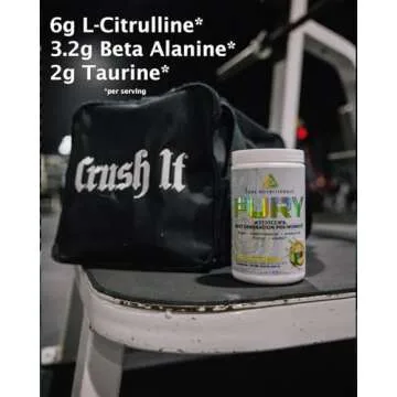 Core Nutritionals Fury V2: Pre-Workout Powder to Maximize Performance in The Gym W/Zum-XR® Caffeine, L-CItruline, and Alpha GPC (40 Scoops) (Strawberry Colada)