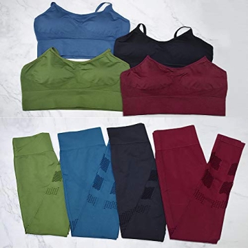 High Waisted Seamless Yoga Leggings & Bra Set