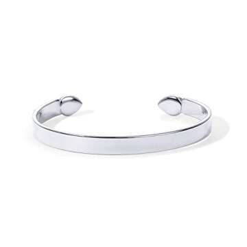 PAVOI Stainless Steel Bangle Bracelets for Women | I Am Enough Inspirational Engraved Adjustable Mantra Cuff Bangle | Personalized Gift for Her Mom Sister | Birthday Gifts for Women