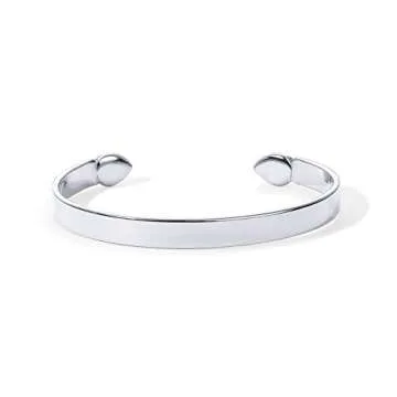 PAVOI Stainless Steel Bangle Bracelets for Women | I Am Enough Inspirational Engraved Adjustable Mantra Cuff Bangle | Personalized Gift for Her Mom Sister | Birthday Gifts for Women