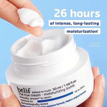 belif The True Cream Moisturizing Bomb with Oak Husk and Vitamin B | Moisturizer | Good for Dry Skin, Dryness Dullness, and Uneven Texture |For Normal, Dry Skin Types