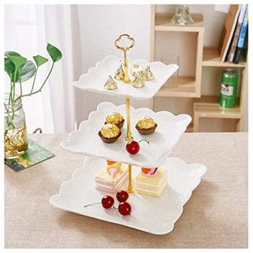 Sumerflos Elegant 3-Tier Cupcake Stand for Events