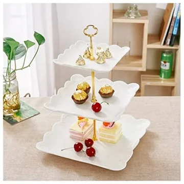 Sumerflos Elegant 3-Tier Cupcake Stand for Events