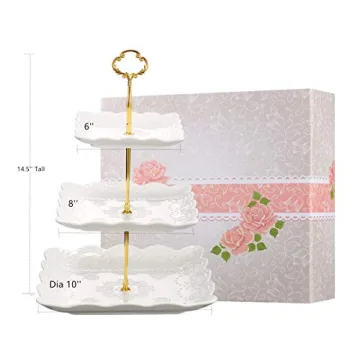 Sumerflos Elegant 3-Tier Cupcake Stand for Events