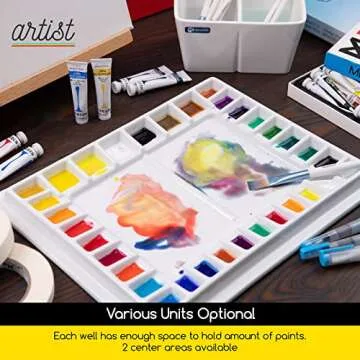 MEEDEN 13.5 x 10.8 Ceramic Watercolor Palette with Lid