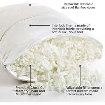 Cooling Memory Foam Pillow Customizable Support for Sleep