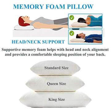 Cooling Memory Foam Pillow Customizable Support for Sleep