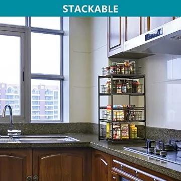 MaraFansie Under Sink Organizer with Sliding Drawers, 2-Pack