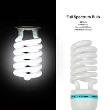 LimoStudio 45W Pure White CFL Bulb for Photography Lighting