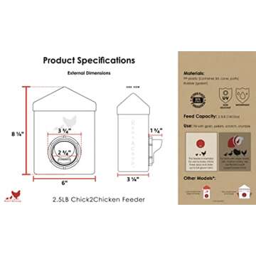 RentACoop Chick2Chicken Feeder for All Birds - 2.5lb