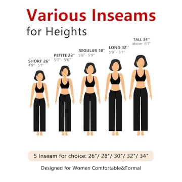 Tapata Women's Stretchy Dress Pants for Office & Casual Wear