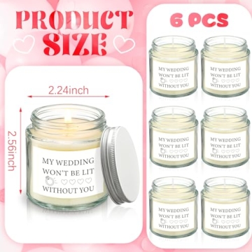Bridesmaid Proposal Gifts - 6 Pcs Candle Set