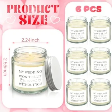 Bridesmaid Proposal Gifts - 6 Pcs Candle Set