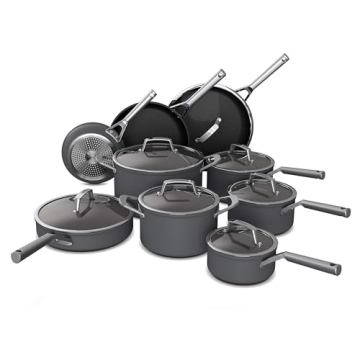 Ninja NeverStick Premium 16-Piece Cookware Set, Black, Non Stick Essentials