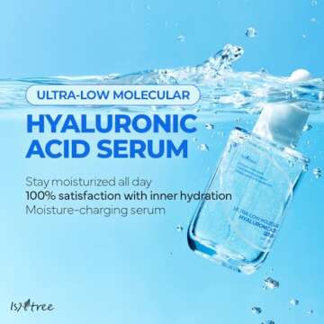 ISNTREE Ultra-low Molecular Hyaluronic Acid Serum | 50ml | Deep Hydration, Quick Absorption, Vegan S...