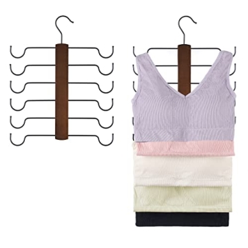 Mkono Tank Top Hanger Set of 2 - Elegant Space Saving Bra and Tank Top Organizer with 360° Rotation