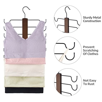 Mkono Tank Top Hanger Set of 2 Space Saving Bra Organizer