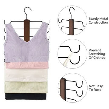 Mkono Tank Top Hanger Set of 2 Space Saving Bra Organizer