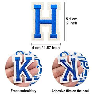 Jongdari Iron on Letters, 52 Pcs Alphabet Patches with Ironed Adhesive, Decorate Repair Patches for ...