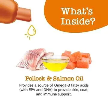 Zesty Paws Wild Alaskan Fish Oil for Dogs & Cats - Pollock & Salmon Oil Blend - Omega 3 Fatty Acids EPA & DHA for Pets - for Sensitive Skin + Coat Health - Immune System Support - 64 fl oz