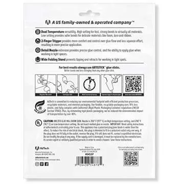 AdTech Premium Full Dual-Temp Hot Glue Gun | High & Low Temp for Strong Bonds on Wood, Fabric, Metal & More | Full-Size Design with 5ft Cord | Perfect for Crafting, DIY & Repairs