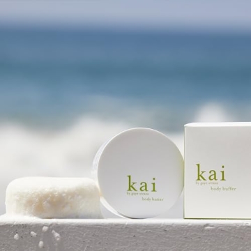 Kai Body Buffer Sponges - Refreshing Gardenia Scented Exfoliators