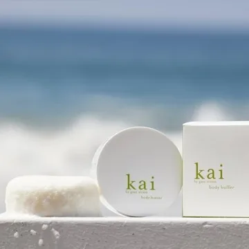 Kai Body Buffer Sponges - Refreshing Gardenia Scented Exfoliators
