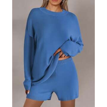 Ekouaer Cozy Knit Lounge Set for Women, Stylish Comfort