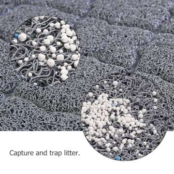 unipaws Cat Litter Trapping Mat, Litter Box Scatter Control Pad, Litter Free Floors and Urine Waterp...