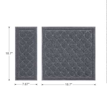 unipaws Cat Litter Trapping Mat, Litter Box Scatter Control Pad, Litter Free Floors and Urine Waterproof, Gentle on Paws, No Phthalate