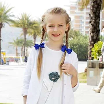 Oaoleer 30 Colors Grosgrain Ribbon Hair Accessories - 3 Inch Bows, Clips, Barrettes, and Alligator Clips for Girls, Toddlers, Kids, and Teens