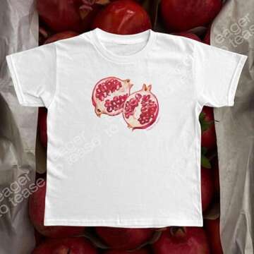 Y2k Baby Tee Bow Print T Shirt Graphic Crop Top Women Teen Girl Short Sleeve Slim Fit Grunge Summer Vintage Aesthetic Clothes