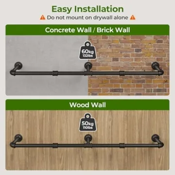 Stylish Wall Mounted Clothes Rack for Modern Spaces