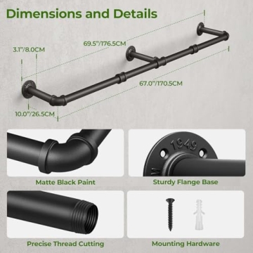 Stylish Wall Mounted Clothes Rack for Modern Spaces