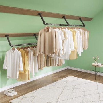 Stylish Wall Mounted Clothes Rack for Modern Spaces