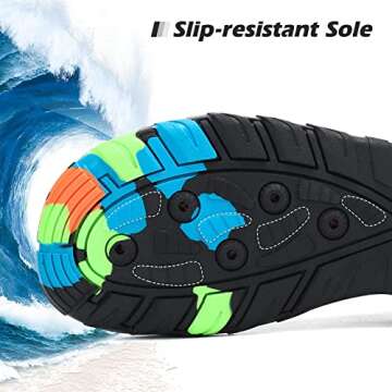 Mishansha Men Water Shoes Barefoot Swimming Shoes for Women Quick Dry Aqua Shoes Non-Slip Swim Pool Diving Surf Yoga Water Aerobics Socks Cobalt Blue 11 Women/9.5 Men