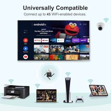 Kalff 2023 New Model WiFi Range Extender Signal Booster up to 8500Sq.ft and 45 Devices-1200Mbps Wall-Through Strong WiFi Booster-Dual Band 2.4G and 5G - 4 Antennas 360° Full Coverage, I-HAR01