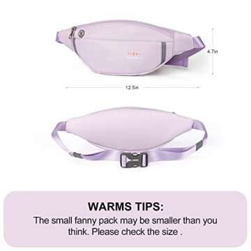 Small Fanny Packs for Women Fashionable Waist Bag Waterproof for Men Belt Bag for Women Crossbody Fanny Pack with Headphone Jack for Running Travelling Hiking Lightweight Bum Bag Fit All Phones Purple