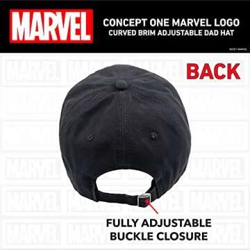 Marvel Logo Cotton Adjustable Dad Hat - One Size Fit
