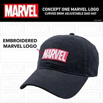 Marvel Logo Cotton Adjustable Dad Hat - One Size Fit