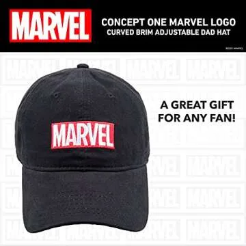 Marvel Logo Cotton Adjustable Dad Hat - One Size Fit