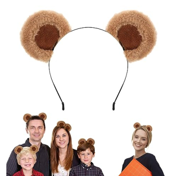 BEVILIU Bear Ears Headband for Kids and Adults Costume Fun