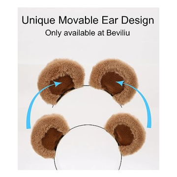 BEVILIU Bear Ears Headband for Kids and Adults Costume Fun